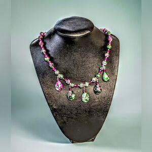 Hand Crafted Zoisite Gemstone Necklace
